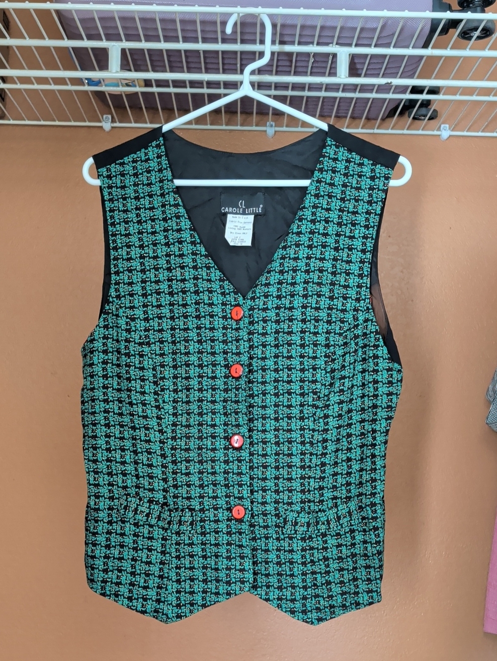 Vintage 90s Carole Little Vest